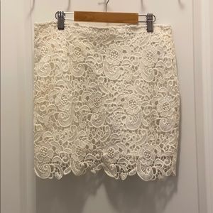 NWOT White Lace Skirt